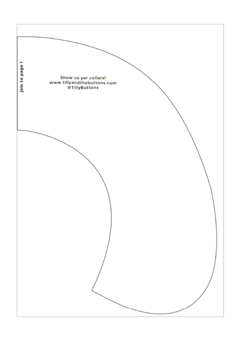 Выкройка на воротник Питер Пен