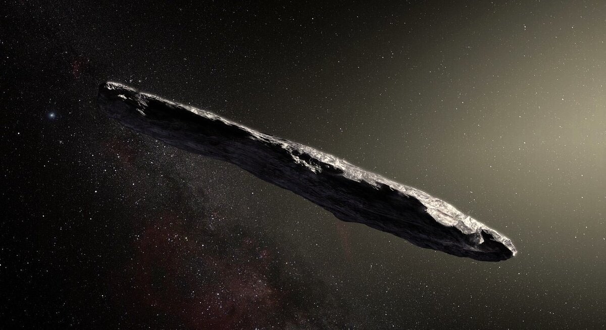 Облик Оумуамуа глазами художника (Источник: European Southern Observatory.)