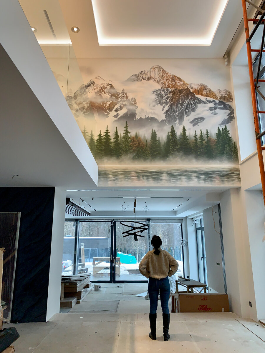 Готовая роспись на стене