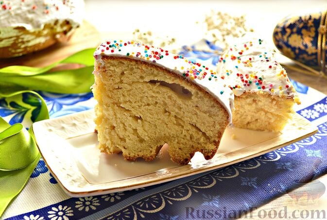 кефир, маргарин или масло сливочное, яйца, мука пшеничная, сахар, ванилин, сода, кондитерская посыпка