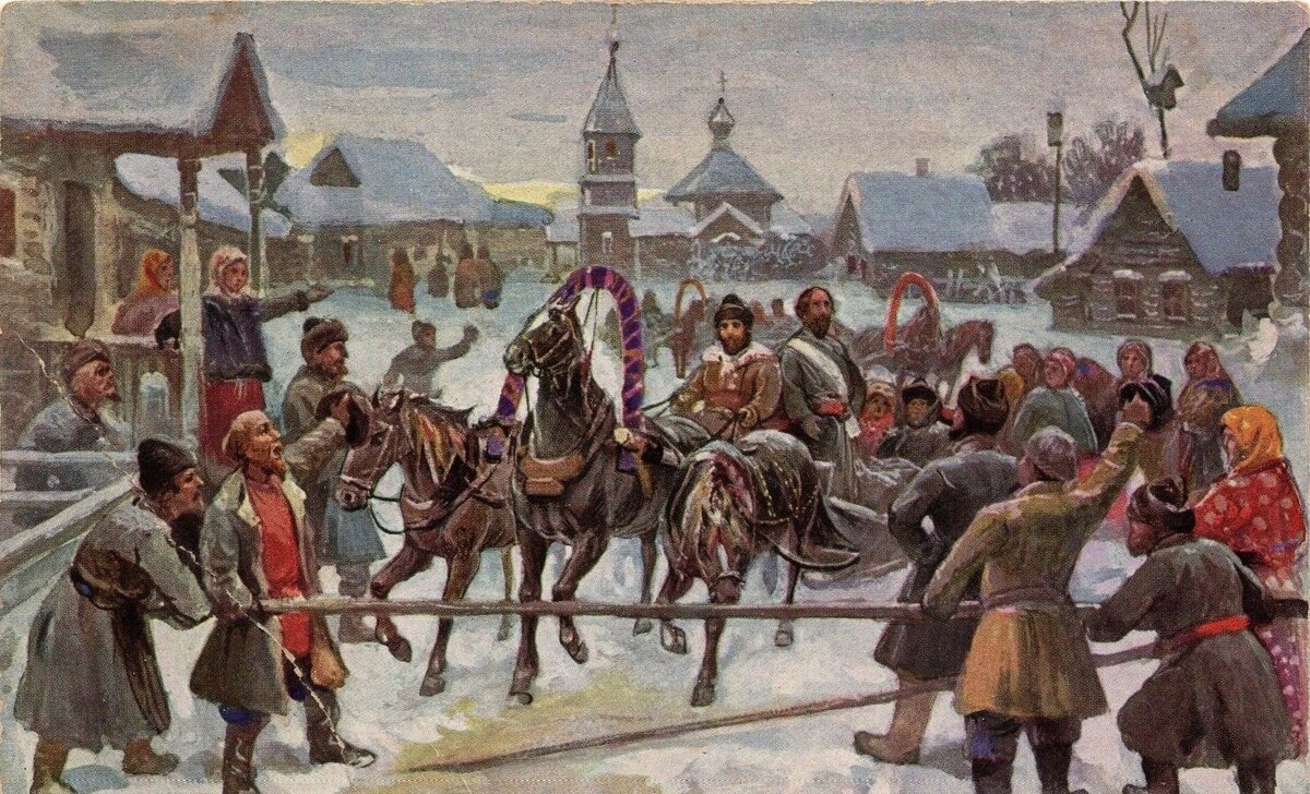 Свадебный выкуп. И. Гурьев, «Свадебная тройка»