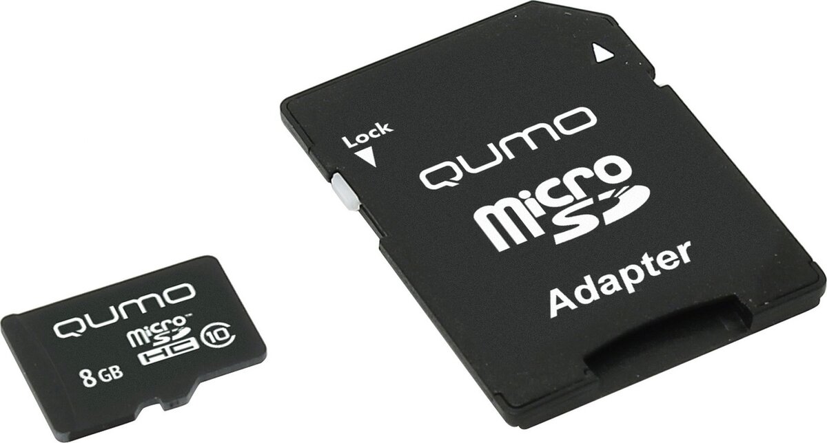 Карта памяти формата microSD и адаптер microSD-SD