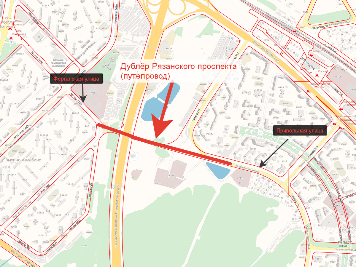Дублёр Рязанского проспекта в Москве — трассировка на карте | Владислав  Панкратов | Дзен