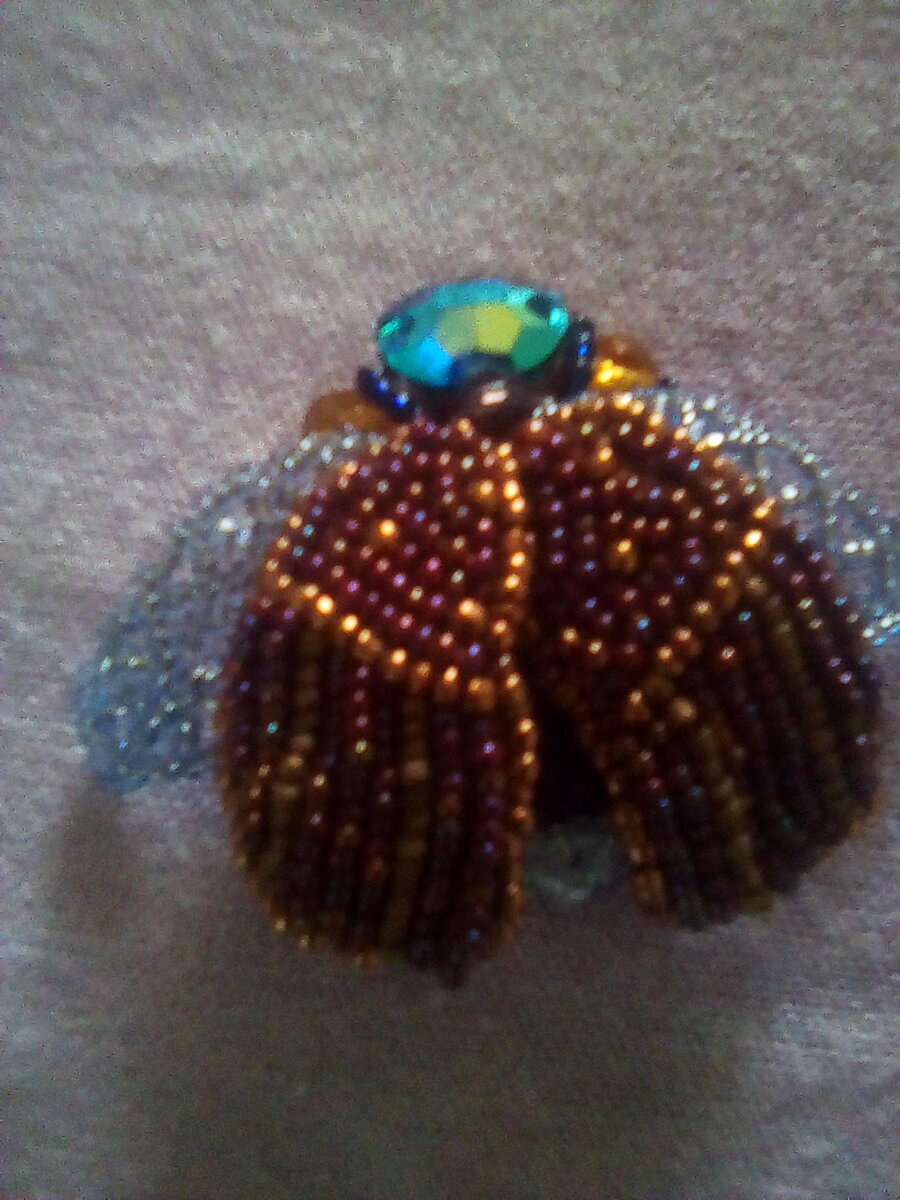 Брошь Жук Бисер,стеклянный кабошон,страз ,бусины. Монастырское плетение,ажурное пленение.Вариации синего и бронзового цветов,фиолетовый.