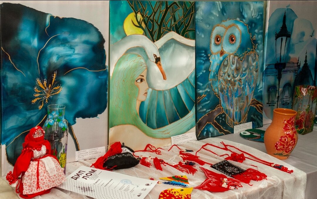 Хололный батик. Работы Сметанюк Пелагеи