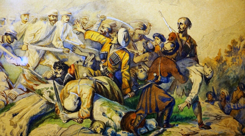 М.Ю. Лермонтов. Эпизод из сражения при Валерике.