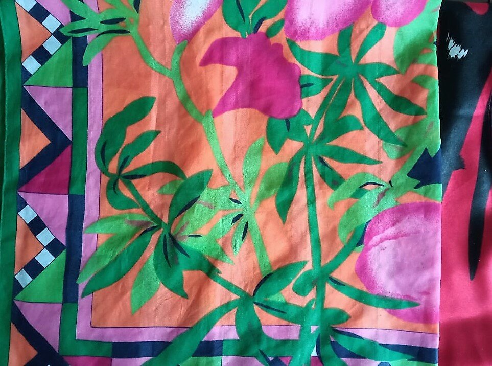 косынки, которые использовала для создания елочных украшений