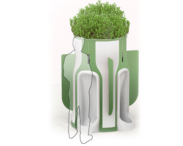 Концепт общественного туалета с переработкой отходов в удобрение