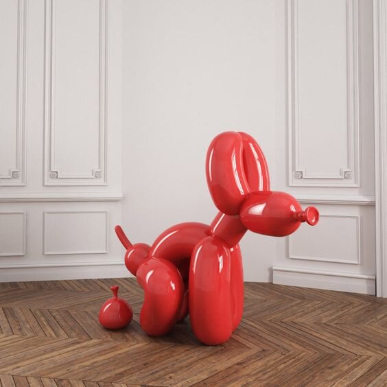 Современное искусство может быть забавным, остроумным и находить мгновенный отклик. Скульптура уже известного вам Джеффа Кунца.  По-моему, всё понятно и вызывает моментальную реакцию. Листайте дальше!