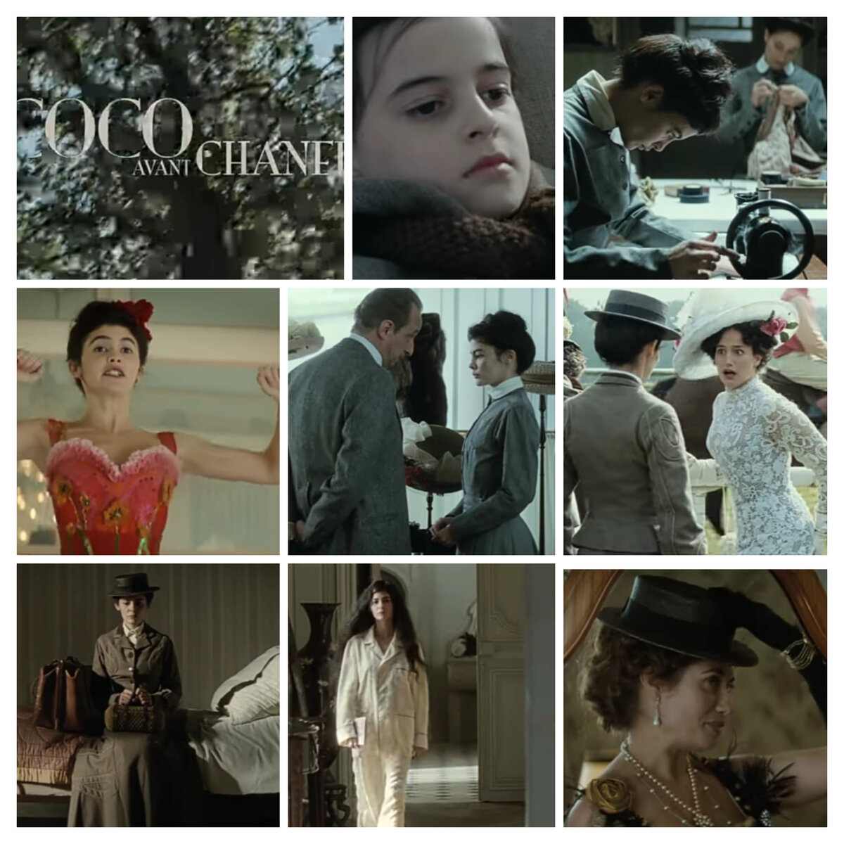 Кадры из фильма "Коко до Шанель" (2009 год) по роману "Необыкновенная". В роли Габриель - актриса Одри Тоту.