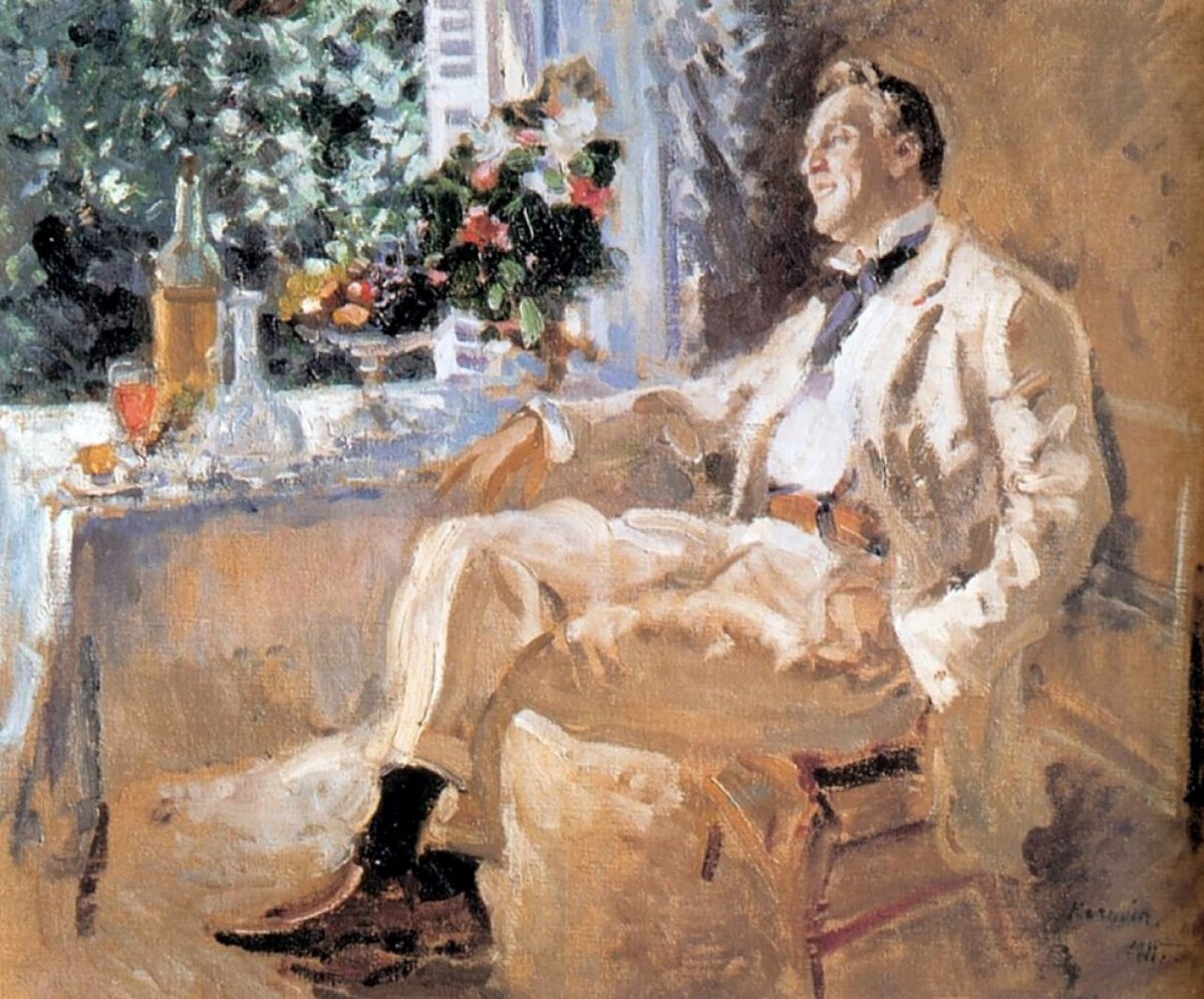Портрет артиста Ф. И. Шаляпина, 1911, художник - К.Коровин