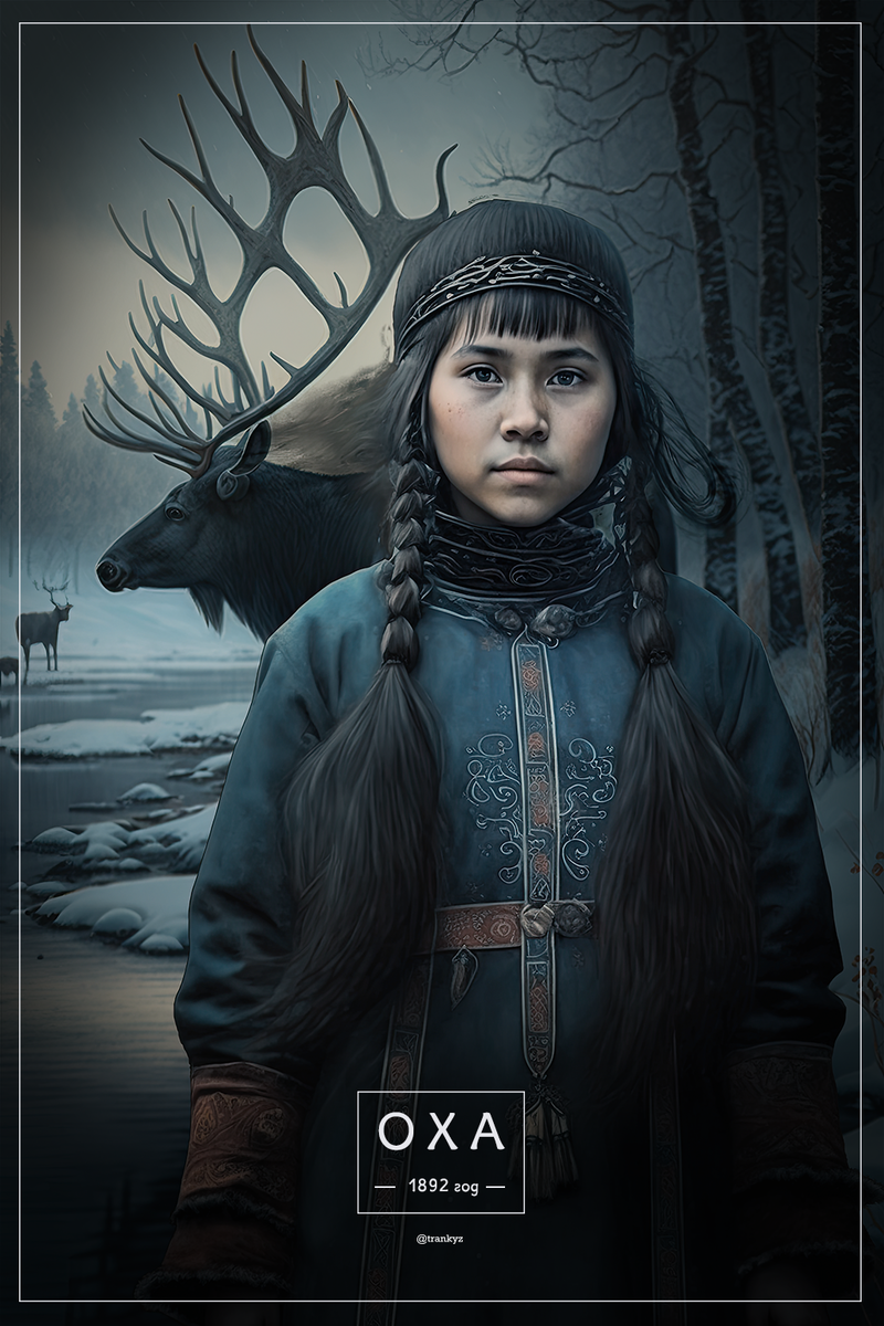 Автор Кирилл Соловьев. Город Оха из серии "Города России глазами нейросети"