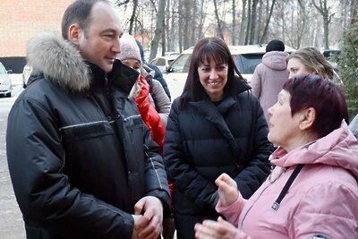    Благоустройство дворовой территории обсудил с жителями Сергей Мужальских © Пресс-служба администрации г.о. Ступино