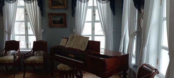 Большая гостиная в доме