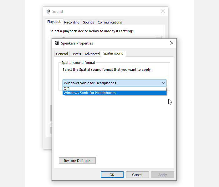 Как увеличить громкость на виндовс 10. Пространственный звук Windows. Windows Sonic для наушников что это. Пространственный звук Windows Sonic для наушников что это. Как включить пространственный звук.