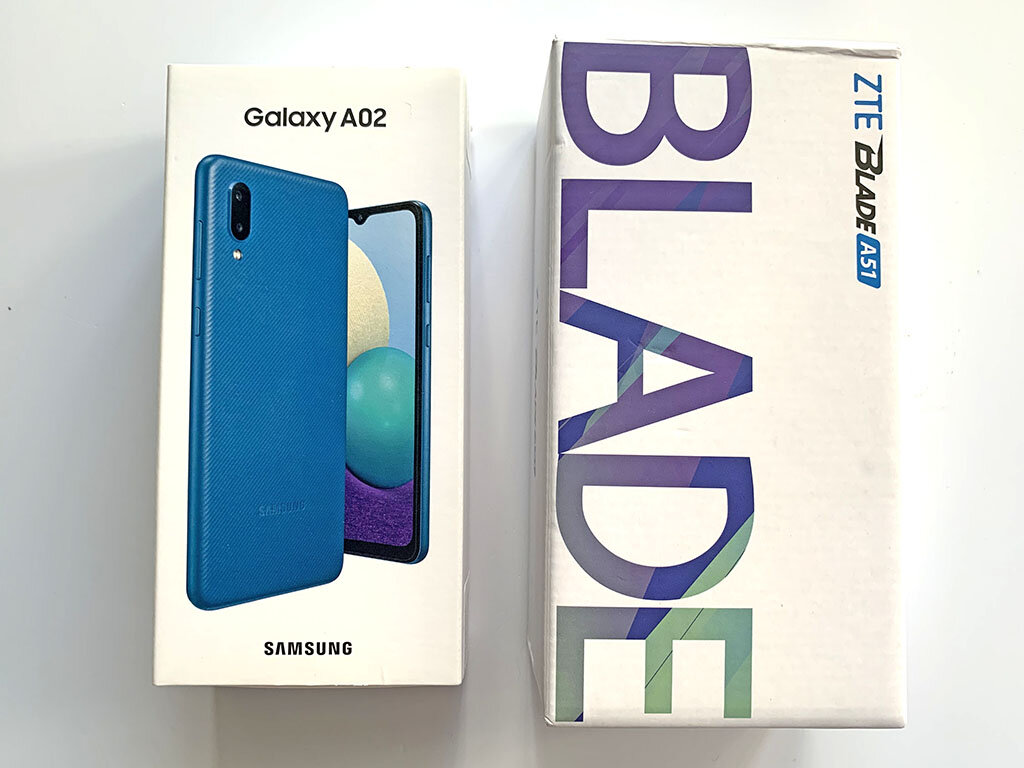 Samsung Galaxy A02 и ZTE Blade A51