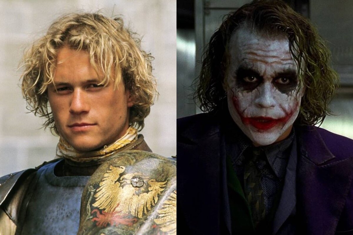 Хит Леджер в фильмах «История рыцаря» и «Темный рыцарь» 