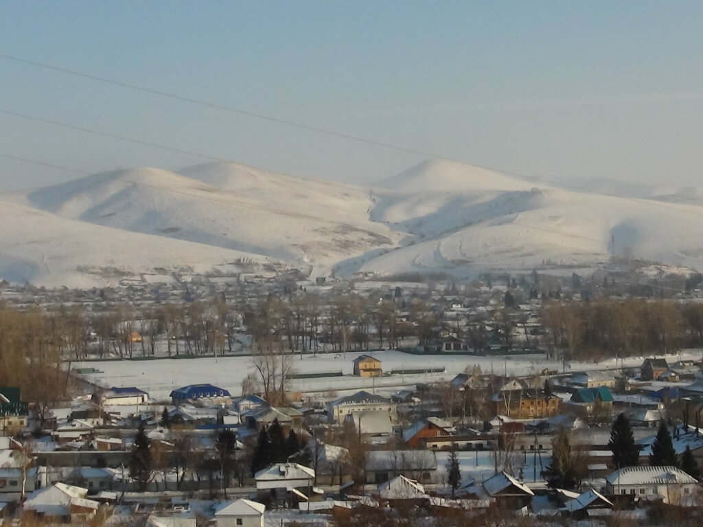 Стадион зимой.