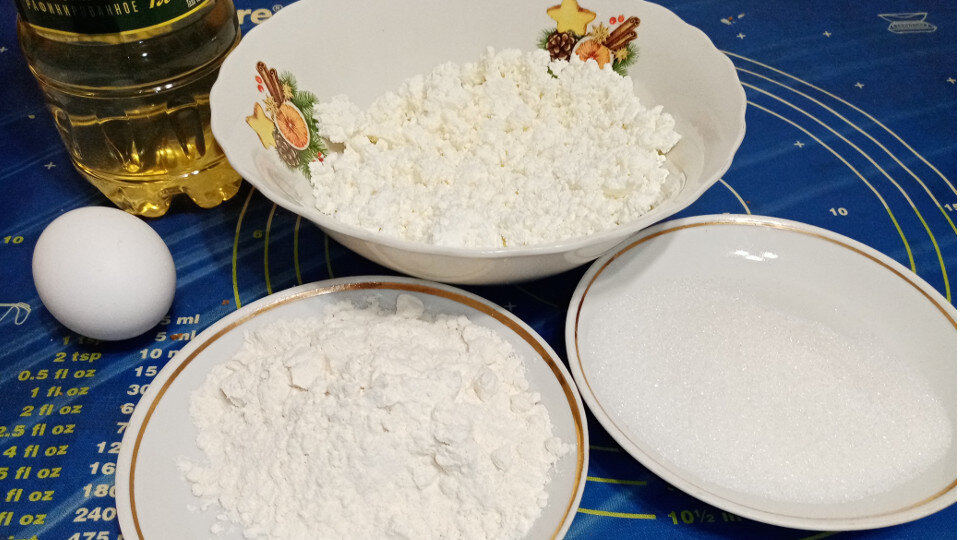 Ингредиенты для приготовления сырников