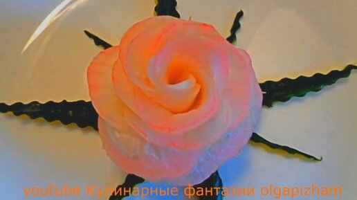 Цветы из редиса! Flowers of radish! Украшения из овощей! Decoration of vegetables!