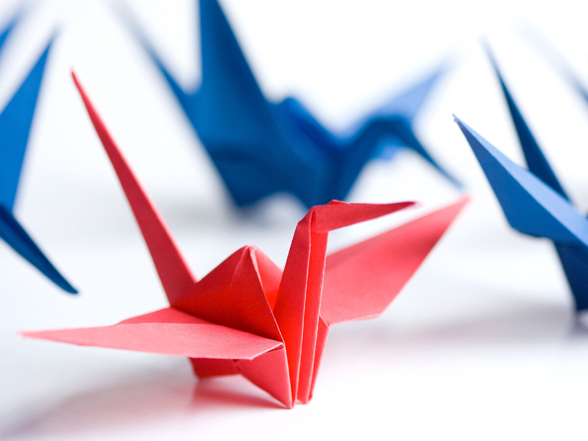 Бумажный журавлик "оризуру"