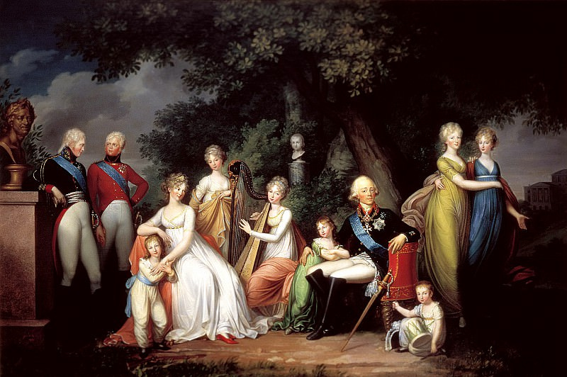 Герхард фон Кюгельген. Павел I, Мария Федоровна и их дети