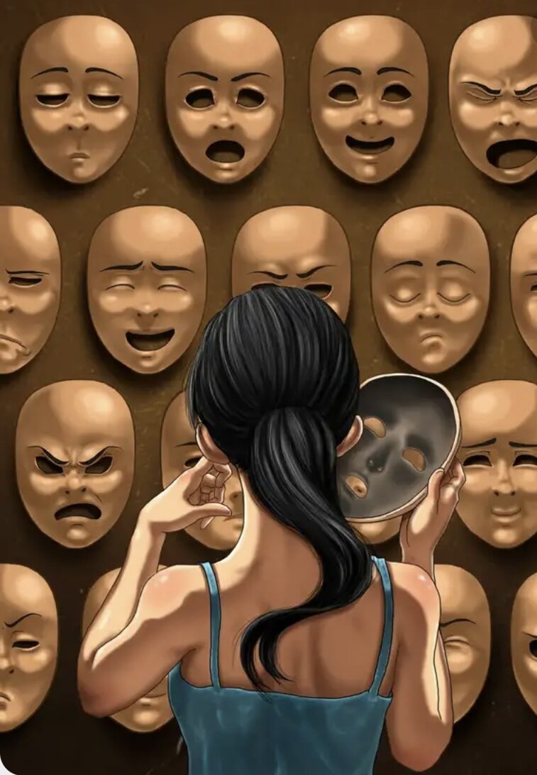  Я боюсь проявлять себя

  Находясь в обществе, мы обычно проявляем себя через маски или клише, хотим мы того или нет. Мы даже можем понимать, что мы сейчас носим «маску». Это позволяет нам находясь в обществе взаимодействовать и общаться между собой, исходя из образа, который демонстрируется. Некоторые в использовании масок дошли до такого уровня, что их маски стали второй натурой. Это чревато тем, что таким образом человек все больше уходит от своего настоящего Я. Но как же тогда вернуть свое подлинное Я? Как понять какой я на самом деле? 
  Дело в том, что раньше в детстве, когда, будучи еще маленьким ребенок был свободным в проявлении себя. Родители для ребенка в это время служат своего рода зеркалом, в котором отражается ребенок. И если родителям по каким то их внутренним соображениям не нравится что делает ребенок, то он в их отражении видит себя как плохого, так как например, «мальчики не плачут, да и вообще проявлять чувства это удел девочек», и так далее.  И такое отражение родителями может вызывать страх, от которого хочется избавиться, убежать, сделать все, что бы с ним не сталкиваться так как он воспринимается как угроза разрушения. 
  И так постепенно наше Я обрастает как снежный ком различными наслоениями в виде представлений и образов. Они в дальнейшем служат для нас защитой от влияния и оценок нашего подлинного Я. Например, можно быть в роли специалиста на работе, и хорошо себя «внешне» чувствовать в ней. Но внутри испытывать страхи и сомнения, иметь навязчивые мысли о том, что обо мне думают окружающие, при этом стараться внешне сохранять невозмутимость. 
  В терапии человек проходит обратный путь к своему подлинному Я, постепенно и безопасно избавляясь от клише и масок и не испытывая страха разрушения.
   
  

#braginpsyhologist#маска#клише#какбытьсобойинебоятьсяэтого#боюсьпроявлятьсебя#глубиннаяпсихология#психотерапия#психологмосква#психологонлайн
