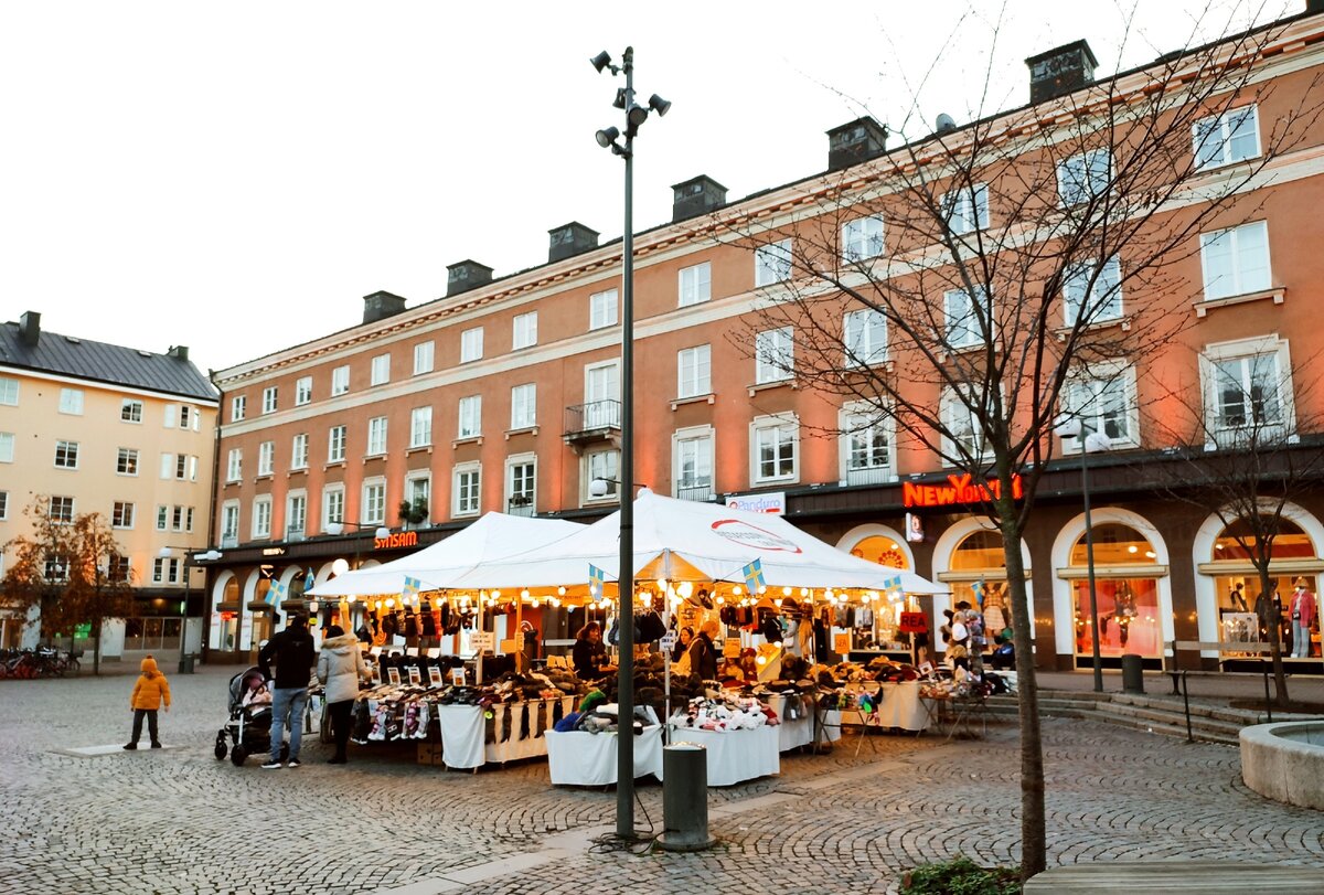 Город Линкопинг в Швеции, где я живу. Фото автора