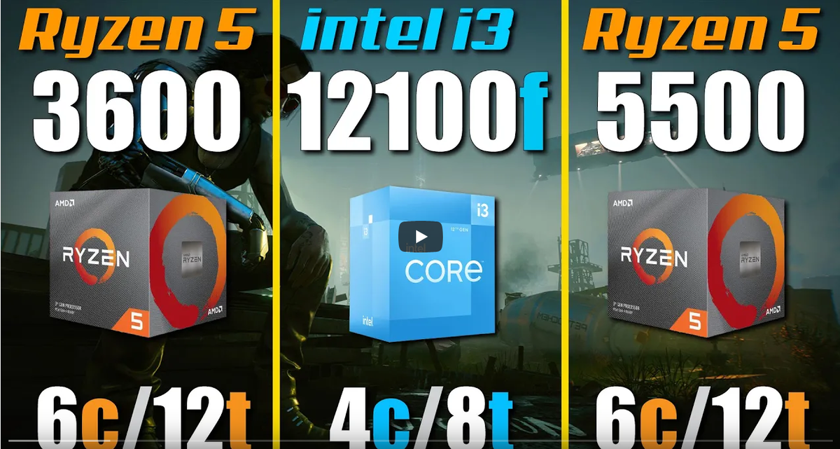 Ryzen 5500 vs i3 12100f