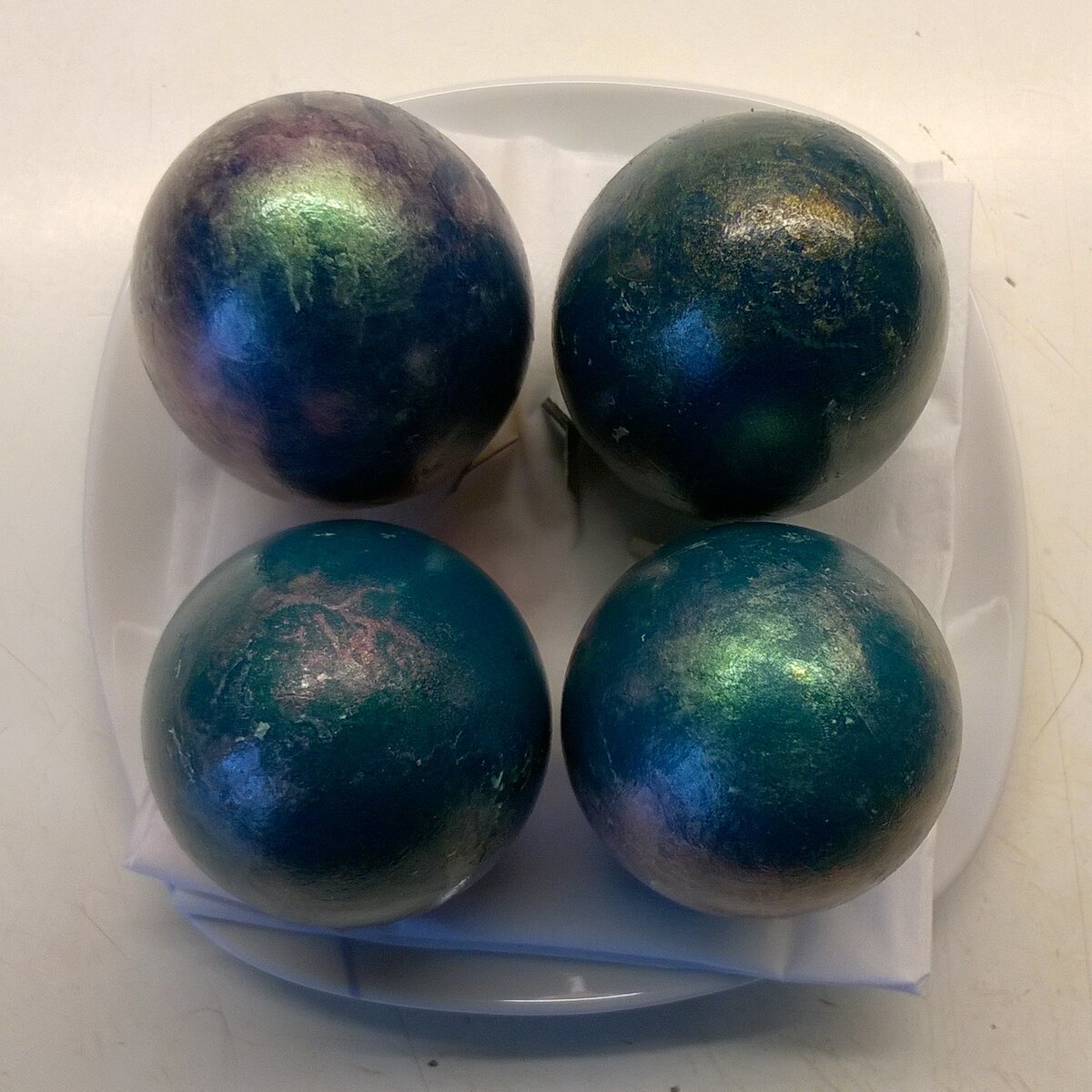 2017 год. Синяя краска с "космическим" эффектом 