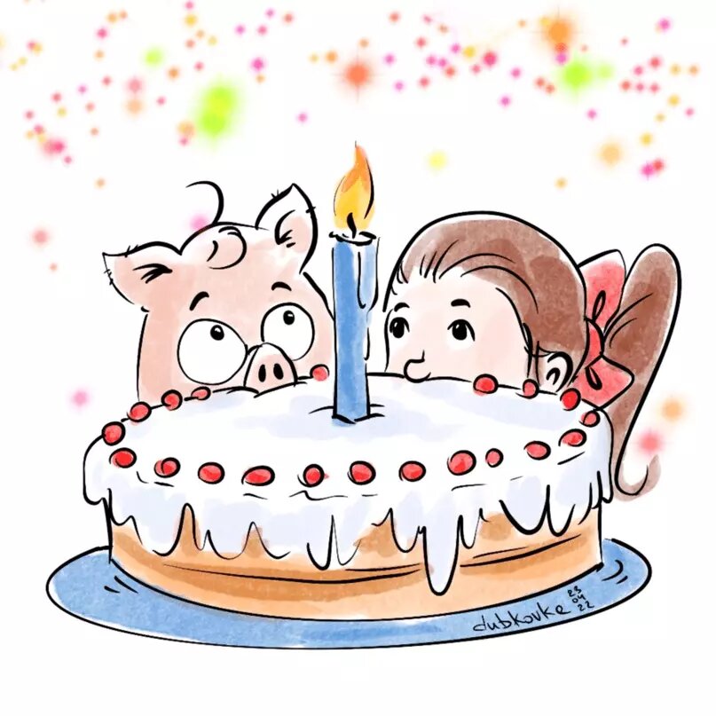 Картинка специально по случаю прохождения рубежа в 1 месяц. Автор, как и всего, что у нас рисуется — Константин Дубков.