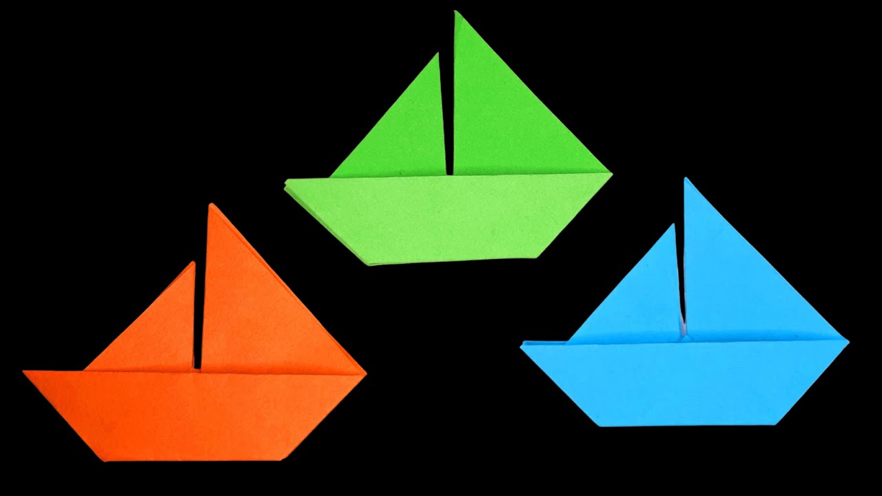 Оригами кораблик поэтапно