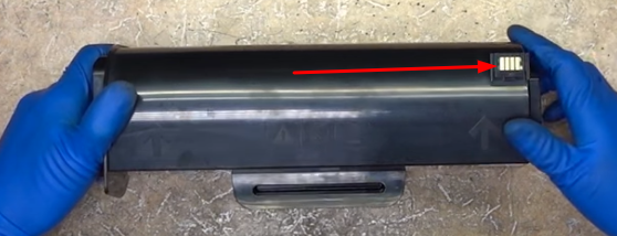 Расположение чипа на совместимом картридже