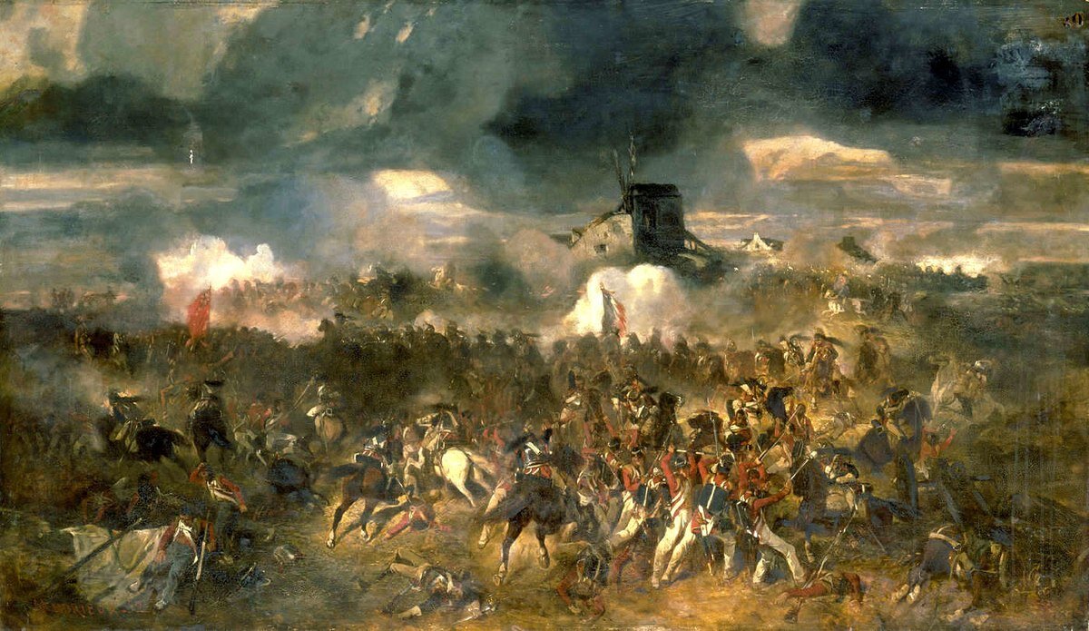 «Атака французских кирасир в битве при Ватерлоо», 1852 г. Андриё Клеман-Огюст. Источник: wikimedia.org
