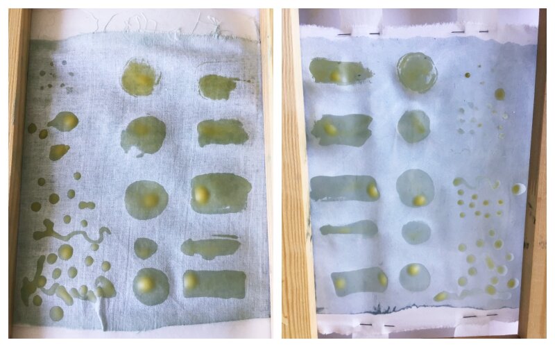 натуральные хлопок и атлас с разными видами воска