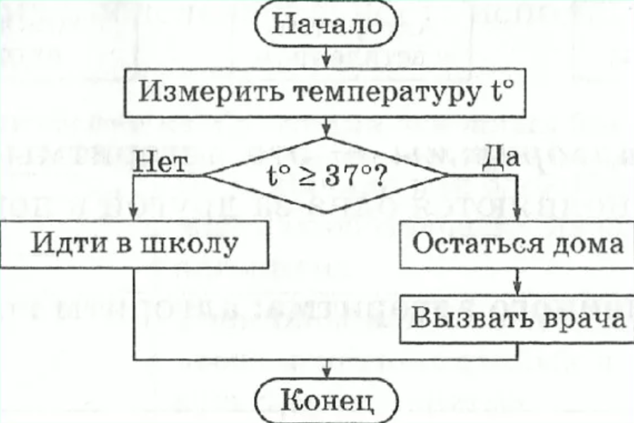 Блок схема разветвляющегося алгоритма