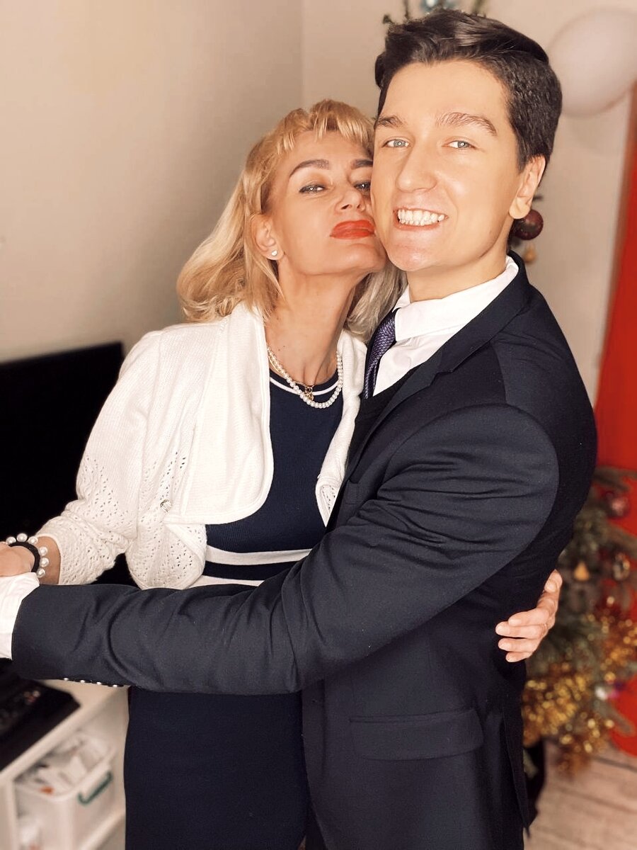 Я с мамой на Новый год.