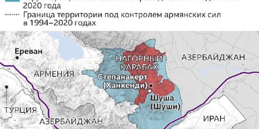 Граница армения иран карта