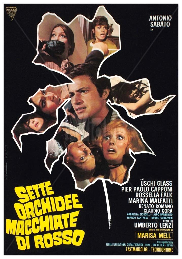 Афиша фильма «Семь окровавленных орхидей» (1972)