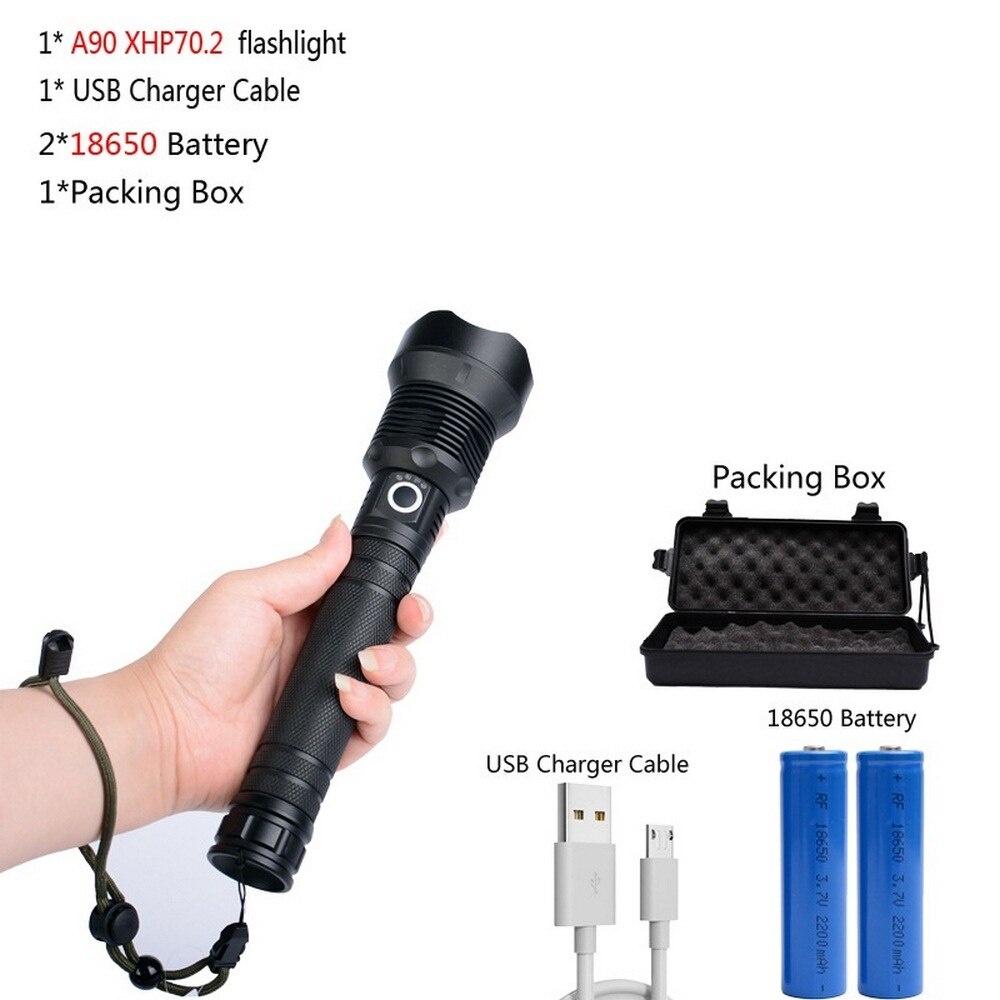 Фонарик факел usb xhp70
