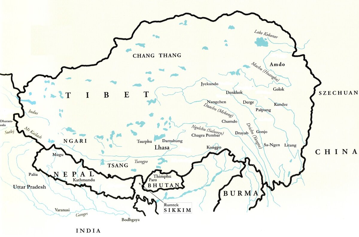 Тибет на карте евразии