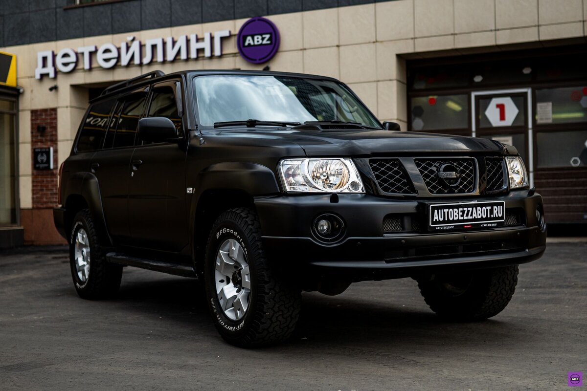 Чёрный Nissan Patrol настоящего охотника | ABZ Детейлинг | Дзен