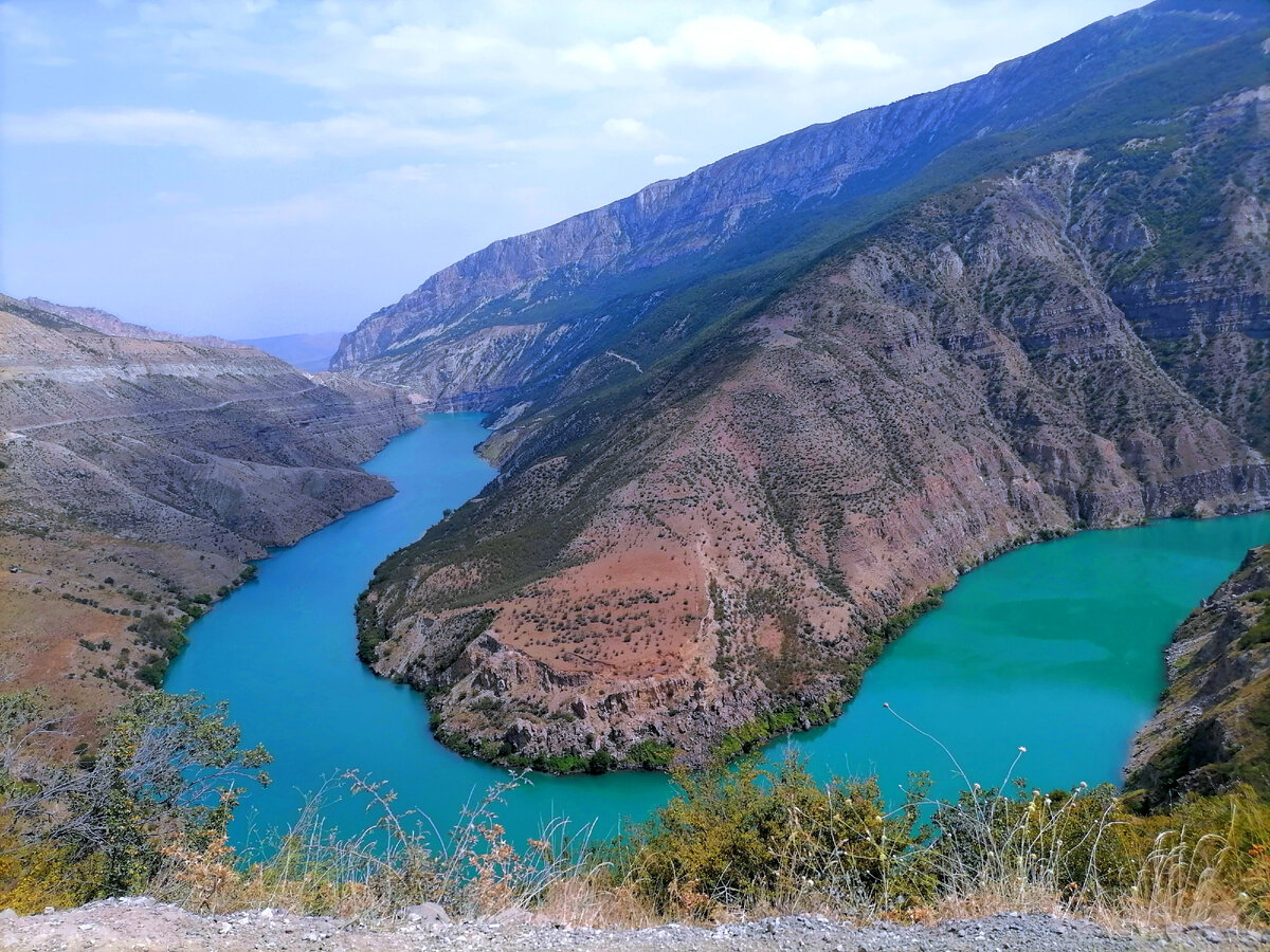 Сулакский каньон водопад