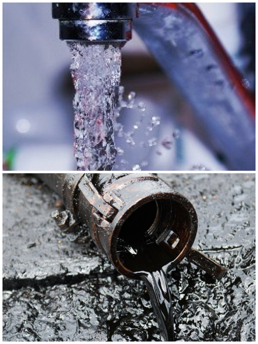 Вода с нефтью, Коллаж создан автором
