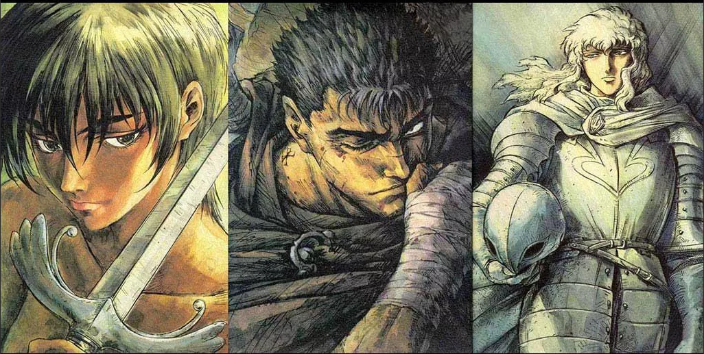 Каска, Гатс и Гриффит 