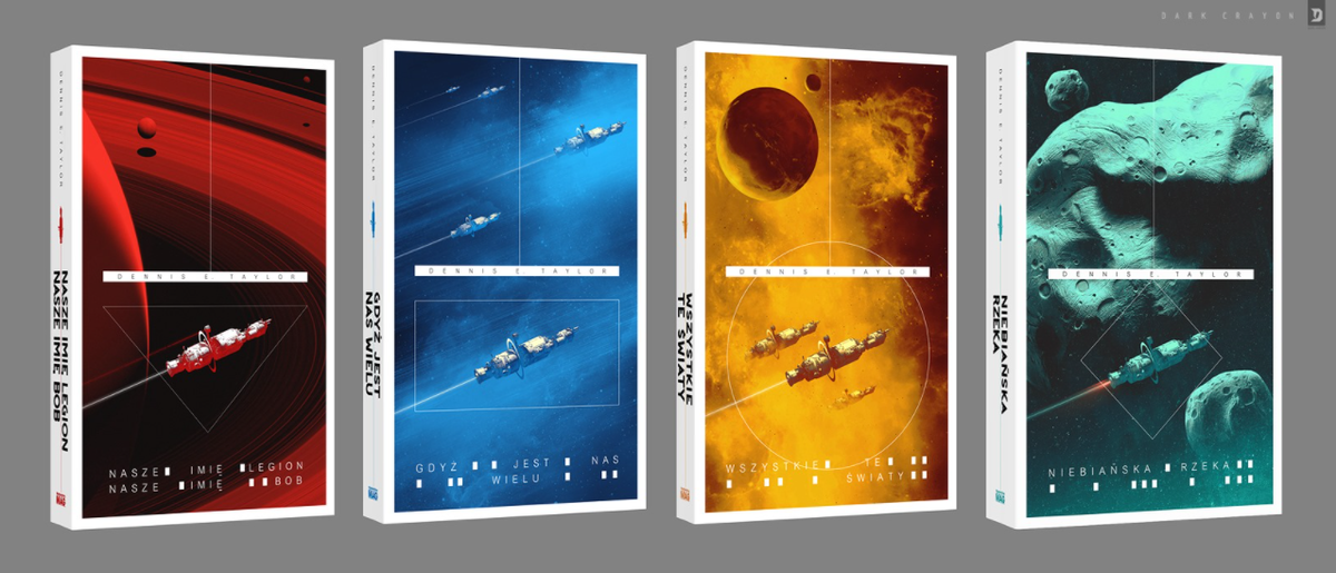 Книги серии "Вселенная Боба" в оформлении Dark Crayon.