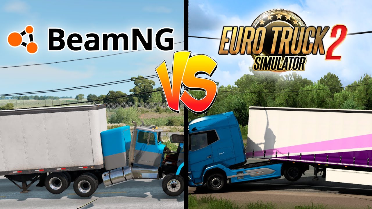 ETS 2 VS BEAMNG DRIVE - КАКИМИ МОГЛИ БЫТЬ АВАРИИ В Euro Truck Simulator 2