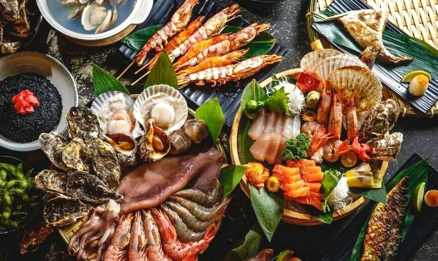Плато с морепродуктами.