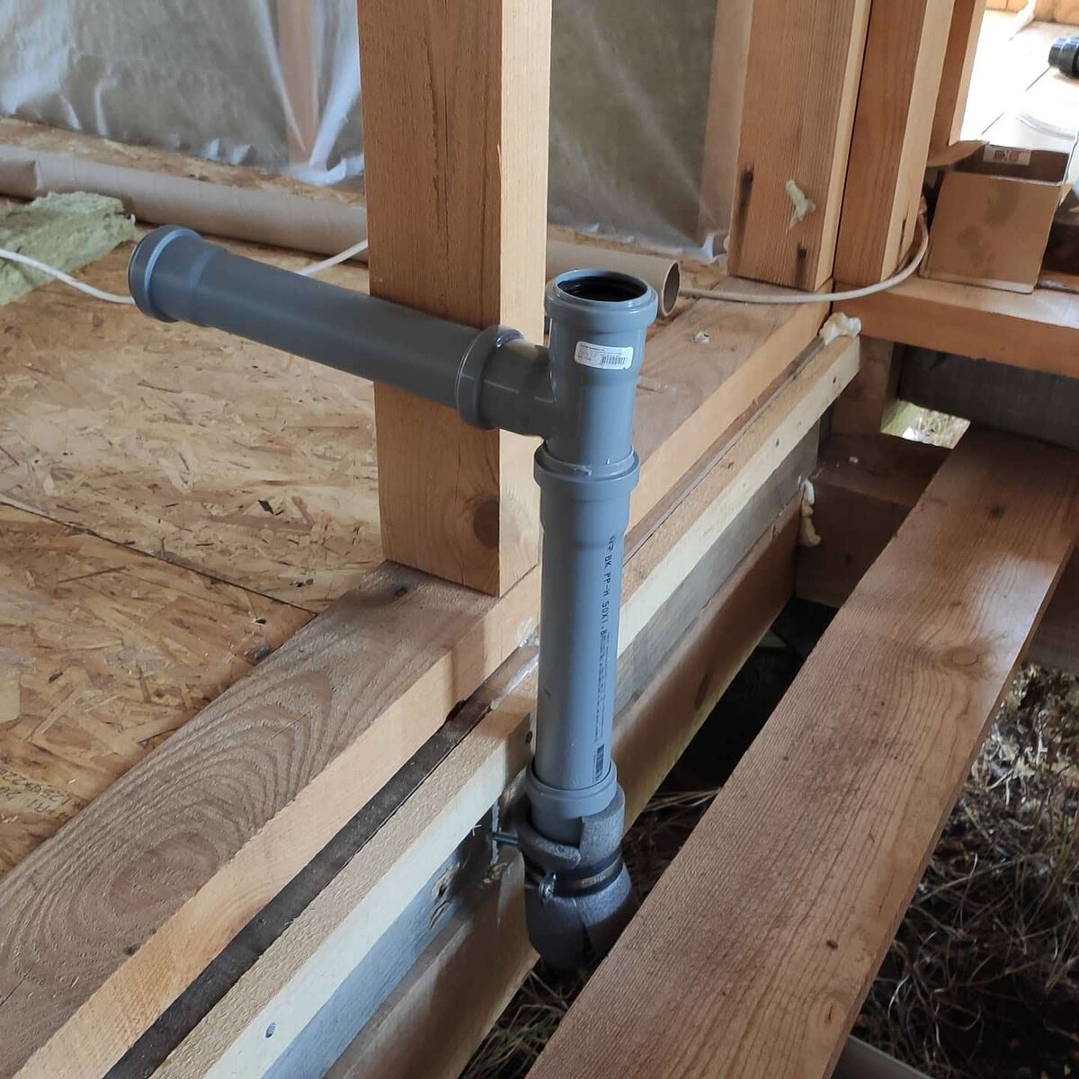 Слив из раковин кухни и ванной комнаты.