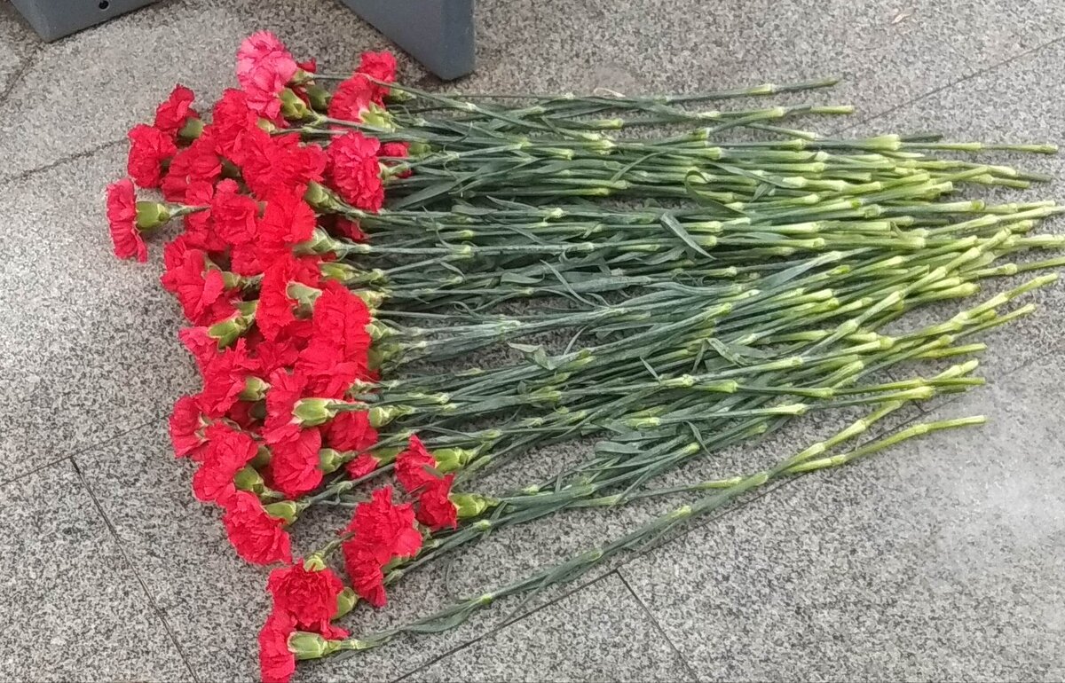 Возложение цветов. Памятник единства фронта и тыла. Новосибирск